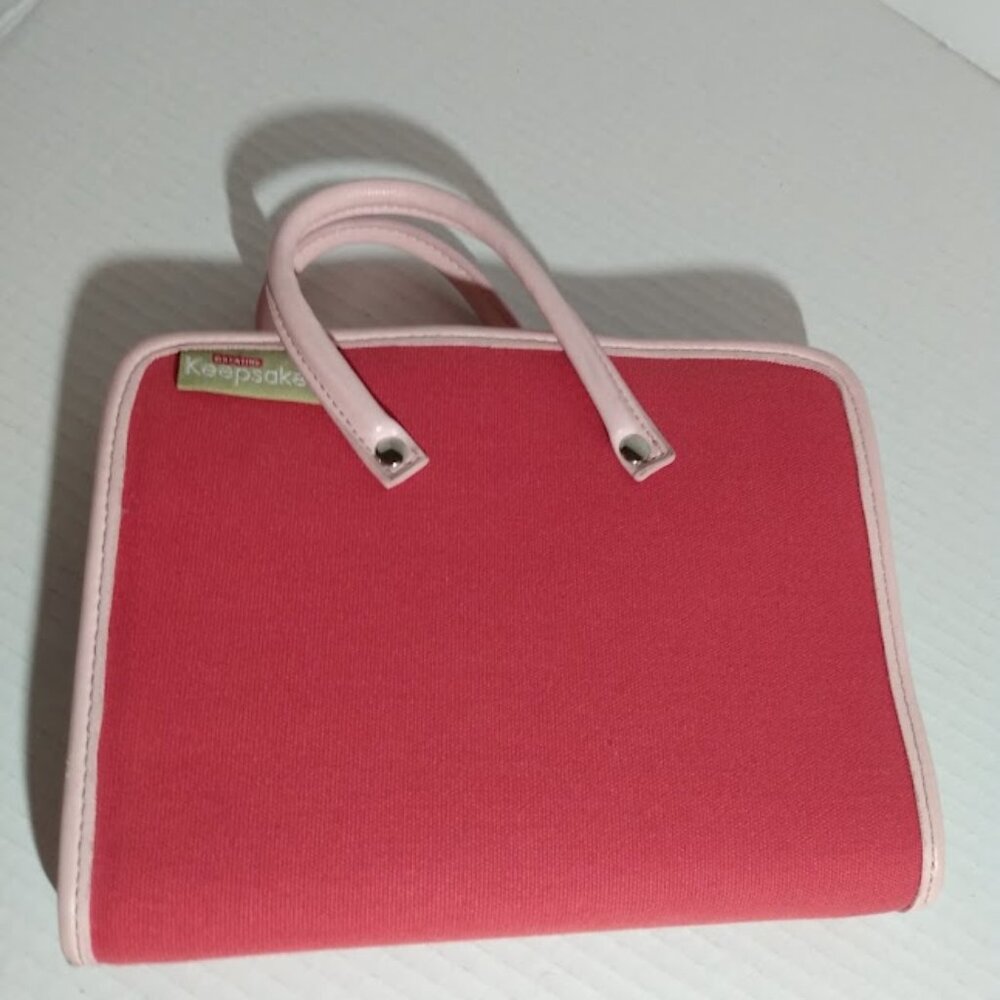 Creating Keepsakes: Red cloth small double handle purse organizer.